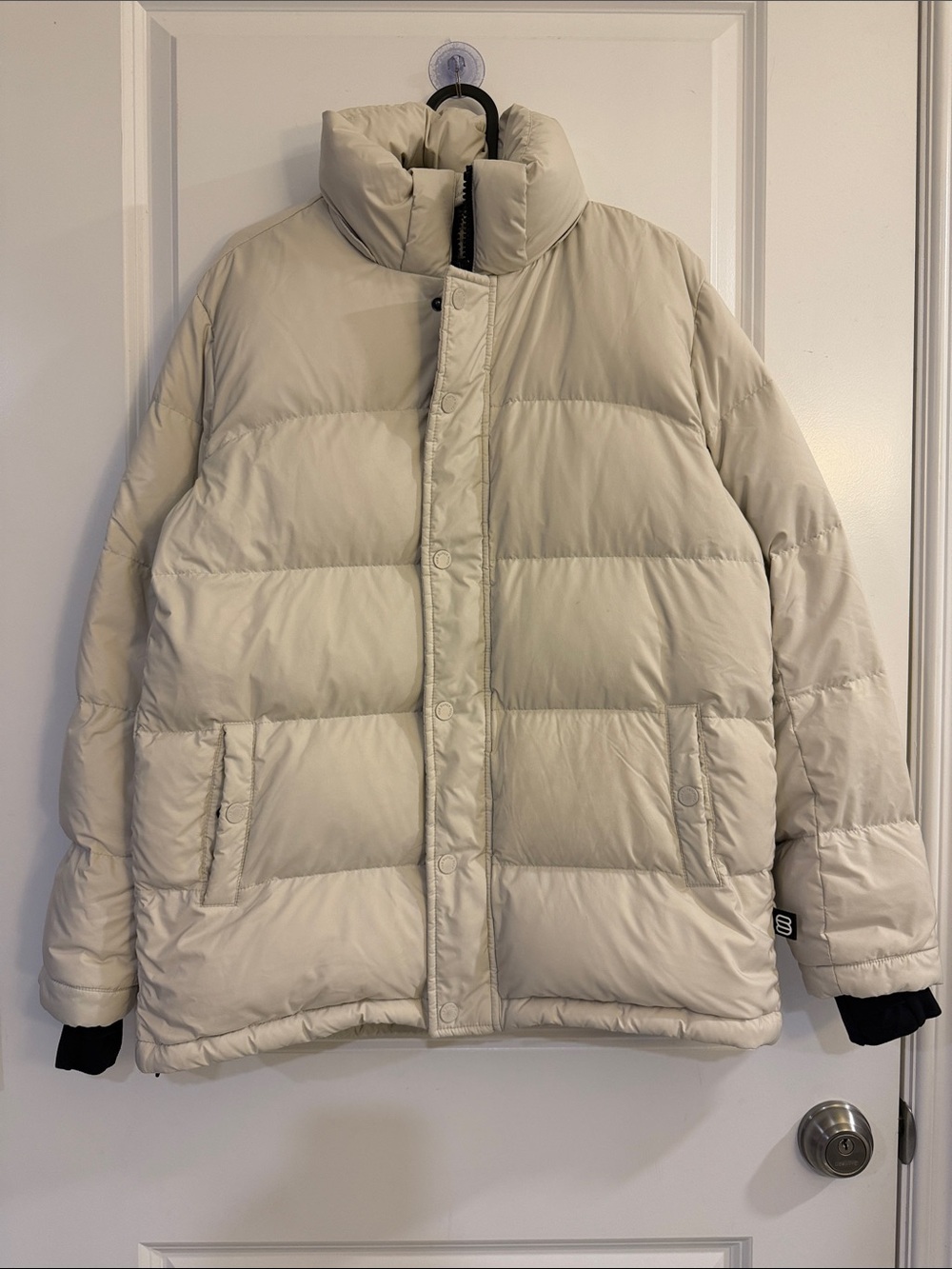 Aritzia The Super Puff Down Puffer Jacket Light Cream As Is - #